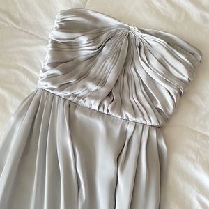 H&M Silver Strapless Maxi